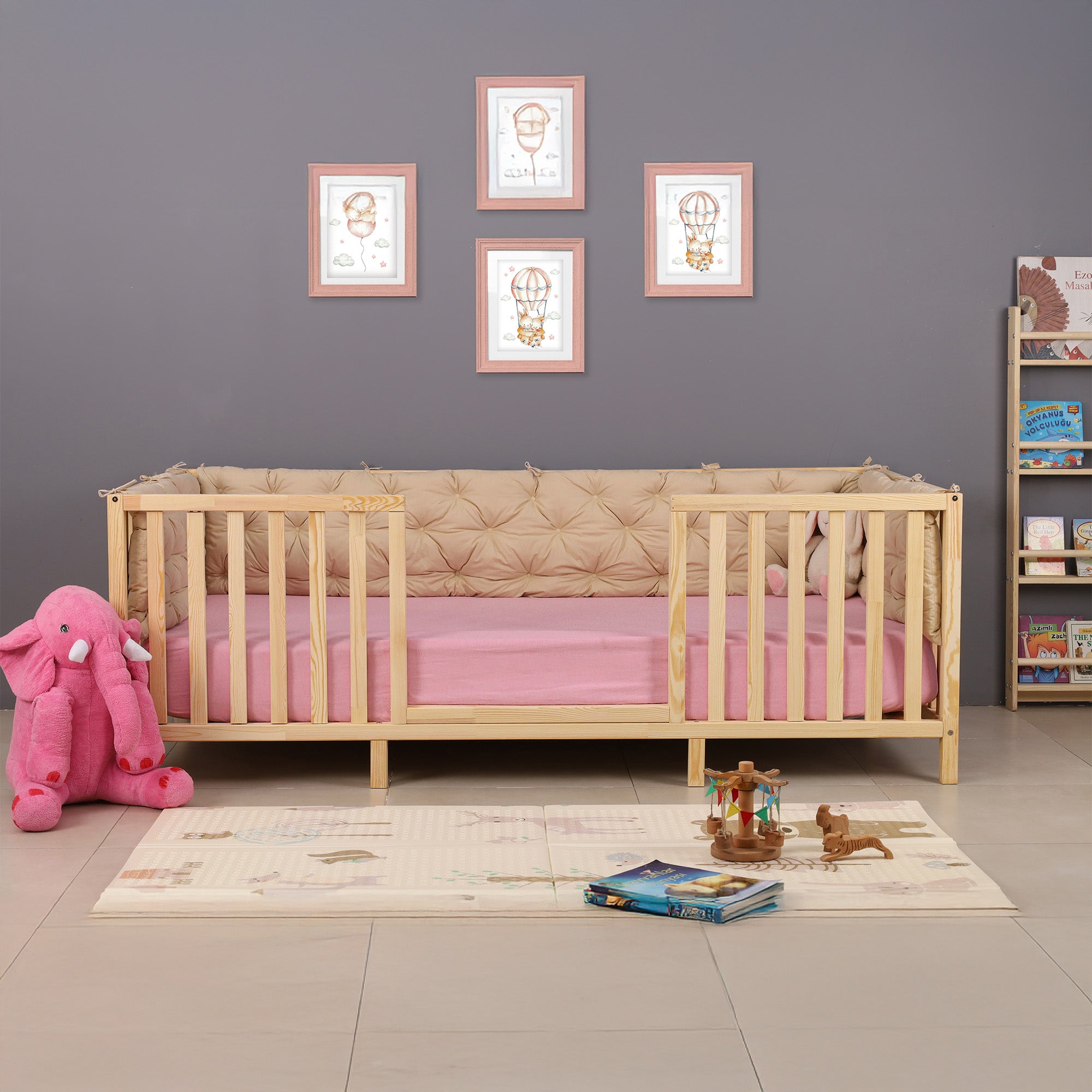 Ymir - Montessori Playpen Low Bed with Railings