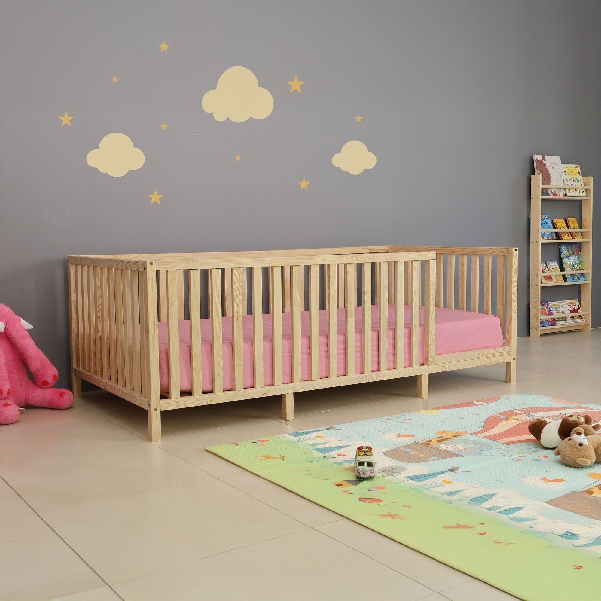 Ymir - Montessori Playpen Low Bed with Railings