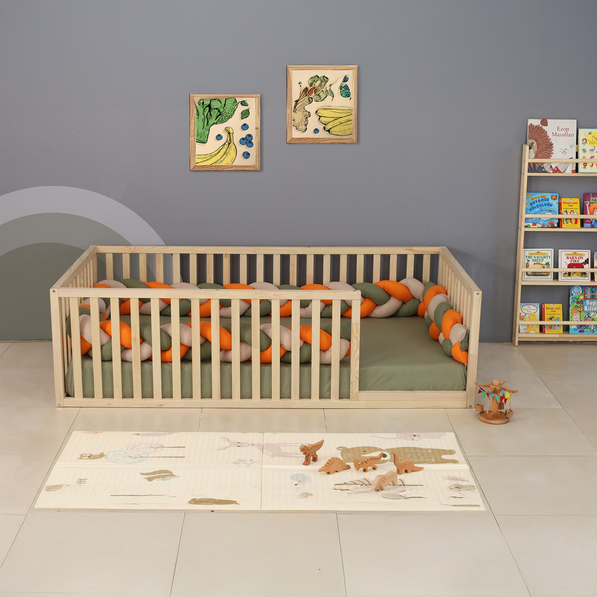 Nido - Montessori Floor Bed with Railings