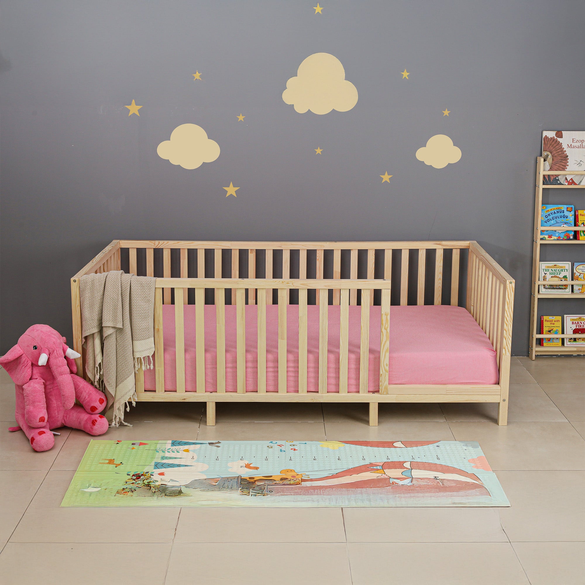 Harbor - Montessori Playpen Low Bed with Railings